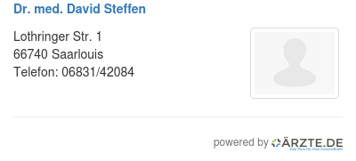 Dr med david steffen