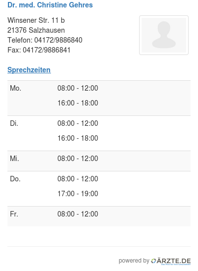 Dr med christine gehres