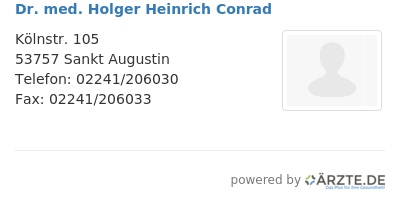Dr med holger heinrich conrad