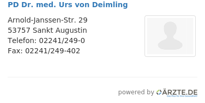 Pd dr med urs von deimling