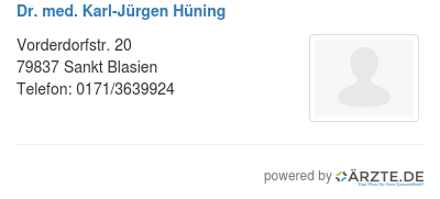 Dr med karl juergen huening
