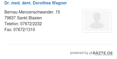 Dr med dent dorothea wagner
