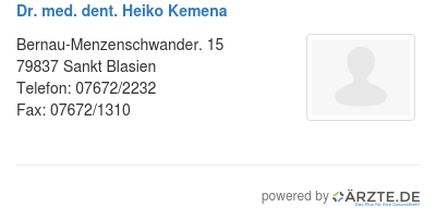 Dr med dent heiko kemena