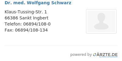 Dr med wolfgang schwarz