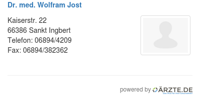 Dr med wolfram jost