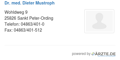 Dr med dieter mustroph