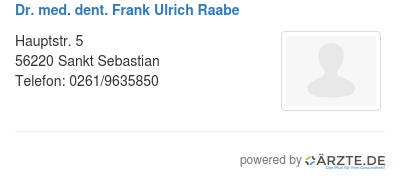 Dr med dent frank ulrich raabe