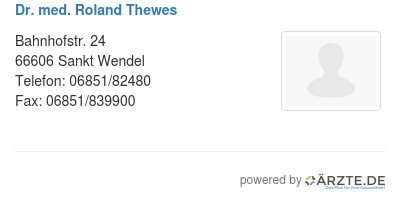 Dr med roland thewes
