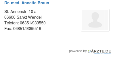 Dr med annette braun