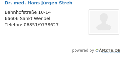 Dr med hans juergen streb