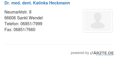 Dr med dent katinka heckmann