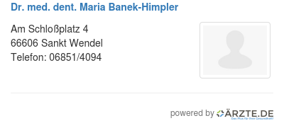 Dr med dent maria banek himpler