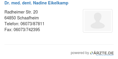 Dr med dent nadine eikelkamp 289887
