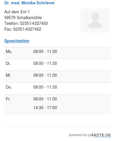 Dr med monika schriever
