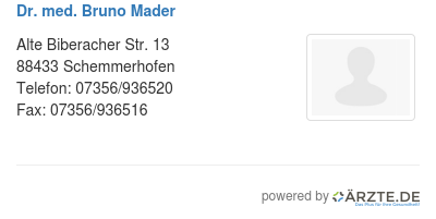 Dr med bruno mader