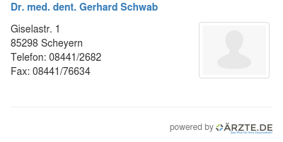 Dr med dent gerhard schwab