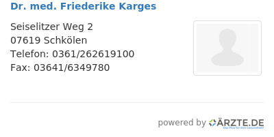 Dr med friederike karges
