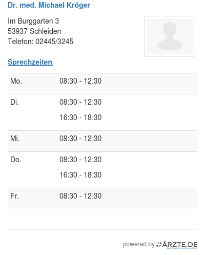Dr med michael kroeger