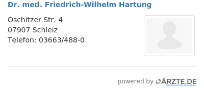 Dr med friedrich wilhelm hartung