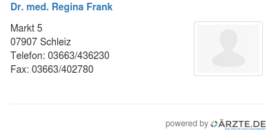 Dr med regina frank
