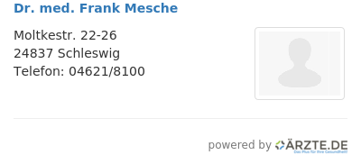 Dr med frank mesche