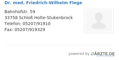 Dr med friedrich wilhelm flege