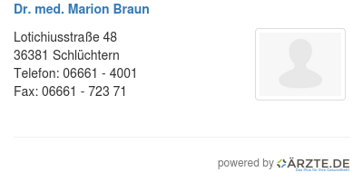 Dr med marion braun