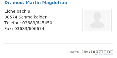 Dr med martin maegdefrau