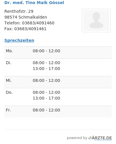 Dr med tino maik goessel