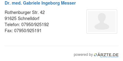 Dr med gabriele ingeborg messer