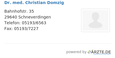 Dr med christian domzig