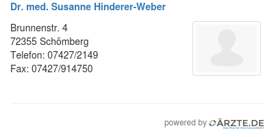 Dr med susanne hinderer weber