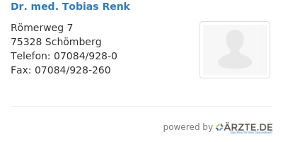 Dr med tobias renk