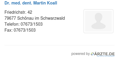 Dr med dent martin koall