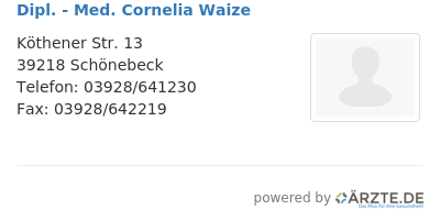 Dipl med cornelia waize