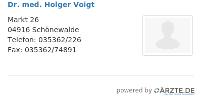 Dr med holger voigt