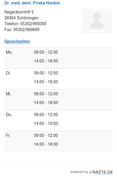 Dr med dent priska hankel