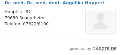 Dr med dr med dent angelika huppert