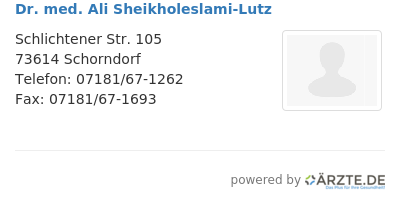 Dr med ali sheikholeslami lutz