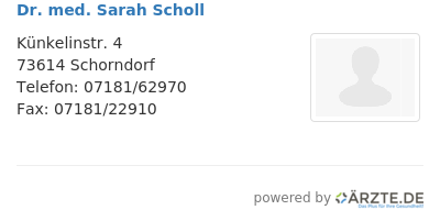 Dr med sarah scholl