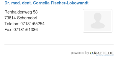 Dr med dent cornelia fischer lokowandt