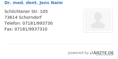 Dr med dent jens naim