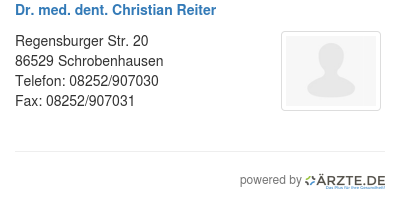 Dr med dent christian reiter