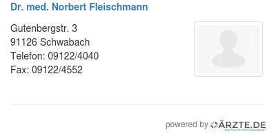 Dr med norbert fleischmann