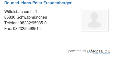 Dr med hans peter freudenberger