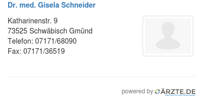 Dr med gisela schneider