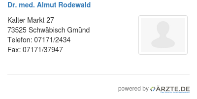 Dr med almut rodewald