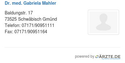 Dr med gabriela mahler