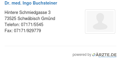 Dr med ingo buchsteiner