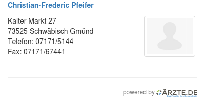 Christian frederic pfeifer